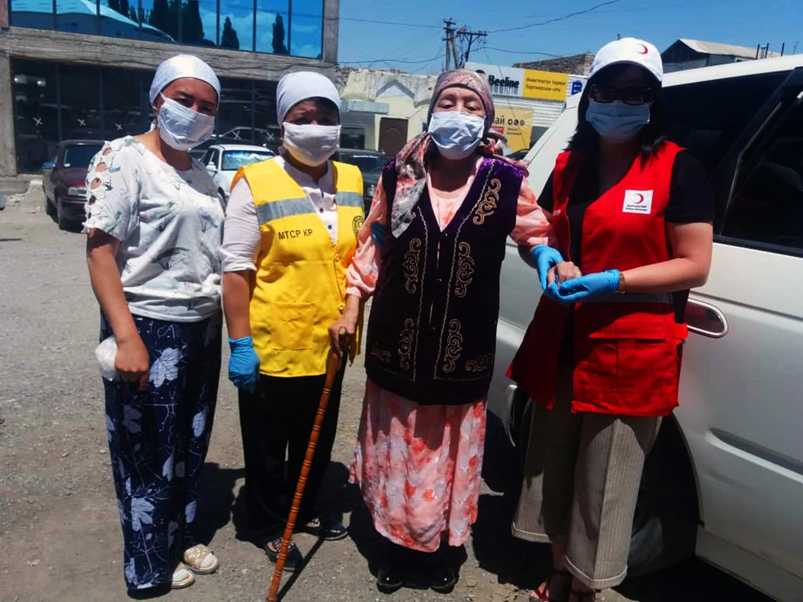 Rotes Kreuz in Kirgistan: Patientin Berdikulova Kairinsa